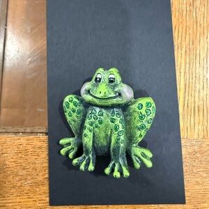 Green Frog Reptile Decor - Charming Frog Figurine